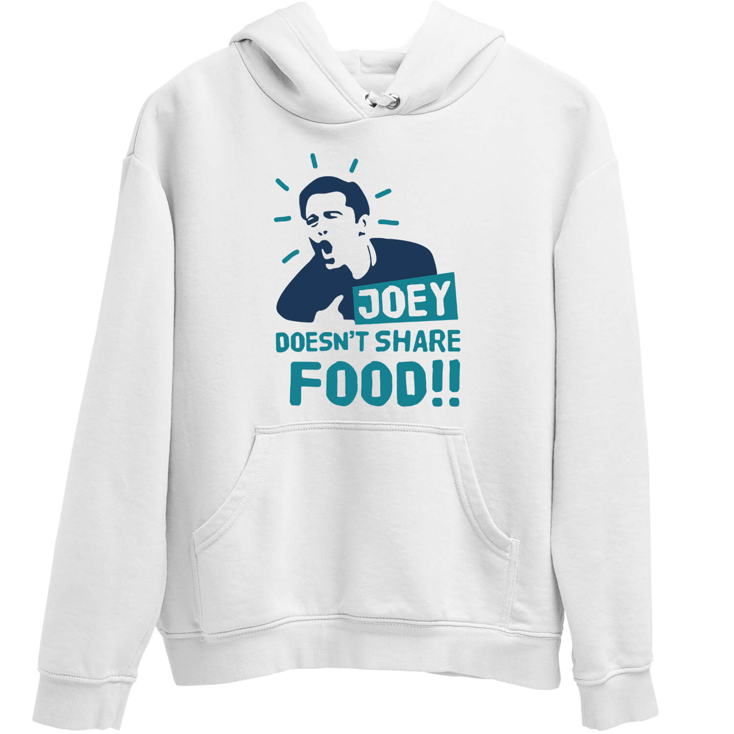 Joey Doesn't Share Food White Hoodie