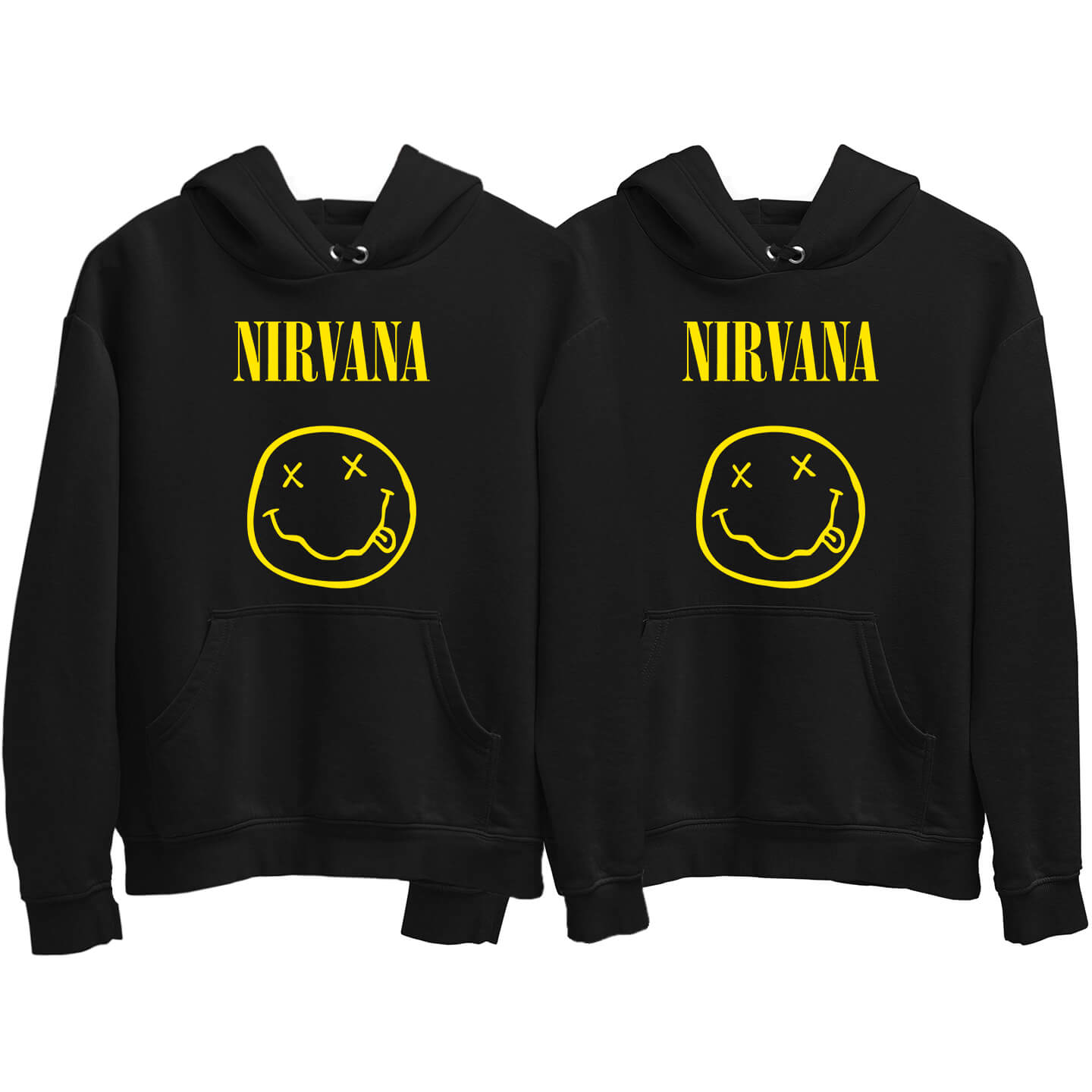 Nirvana Black Couple Hoodie