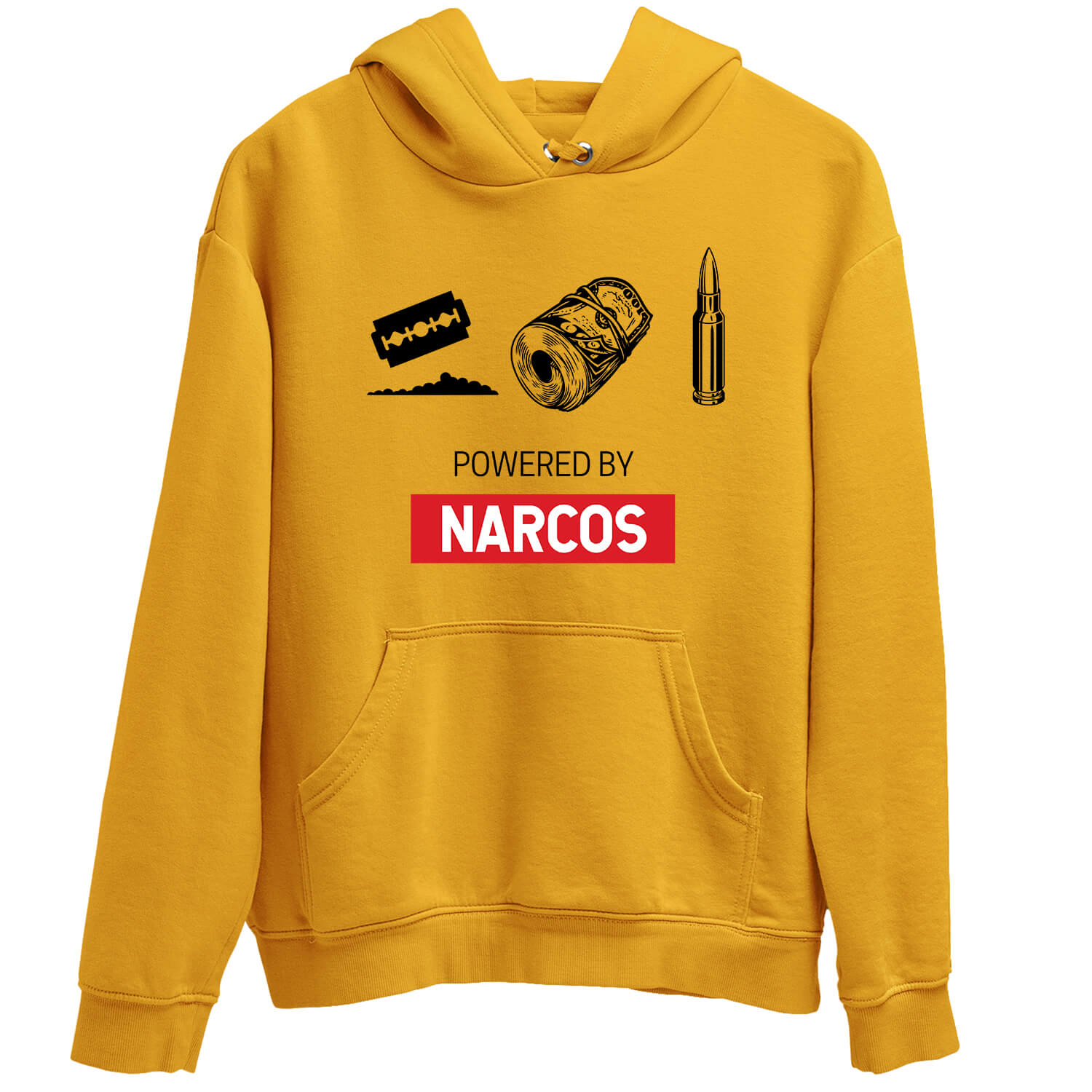 Powered By Narcos Mustard Hoodie