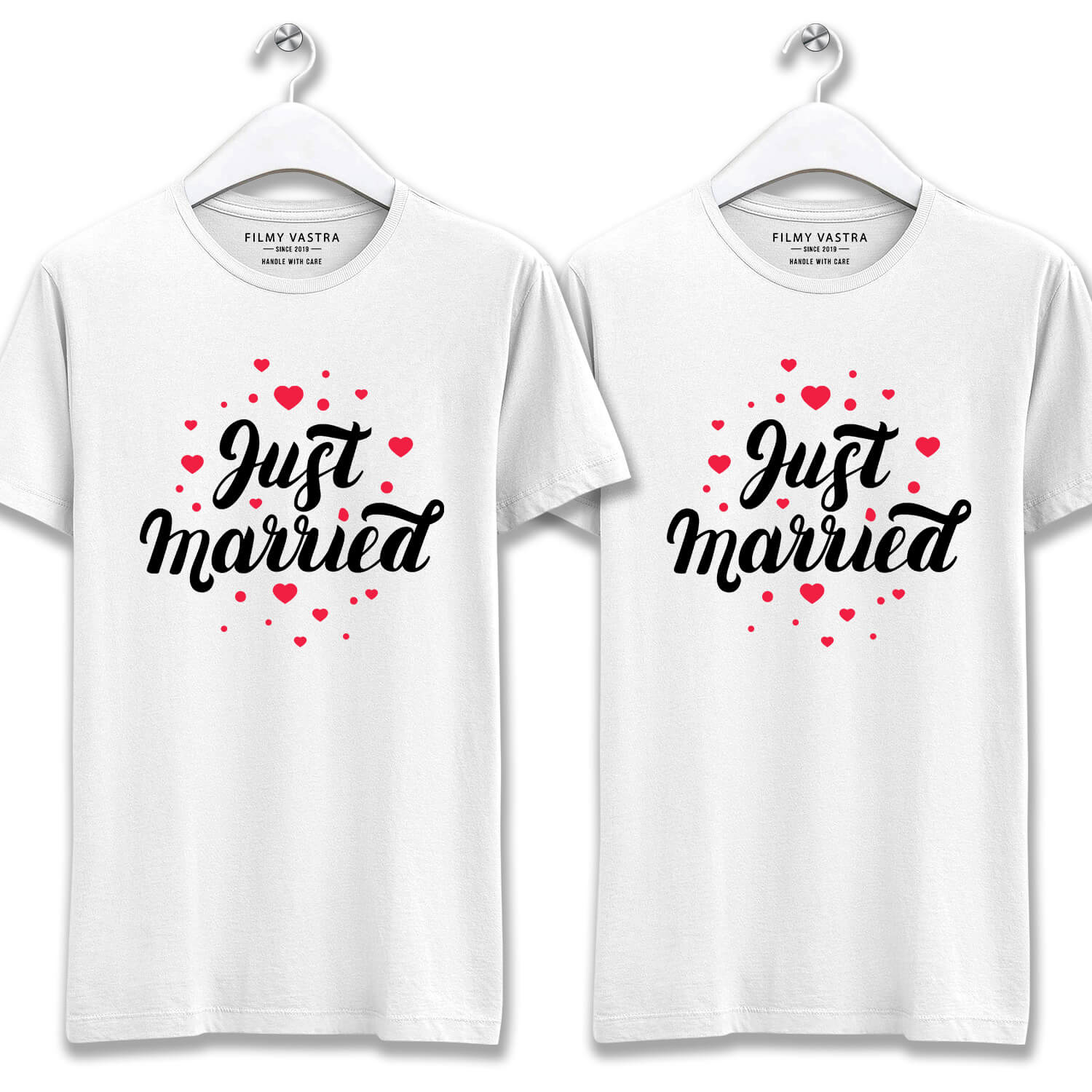 Just Married White Couple T-Shirt