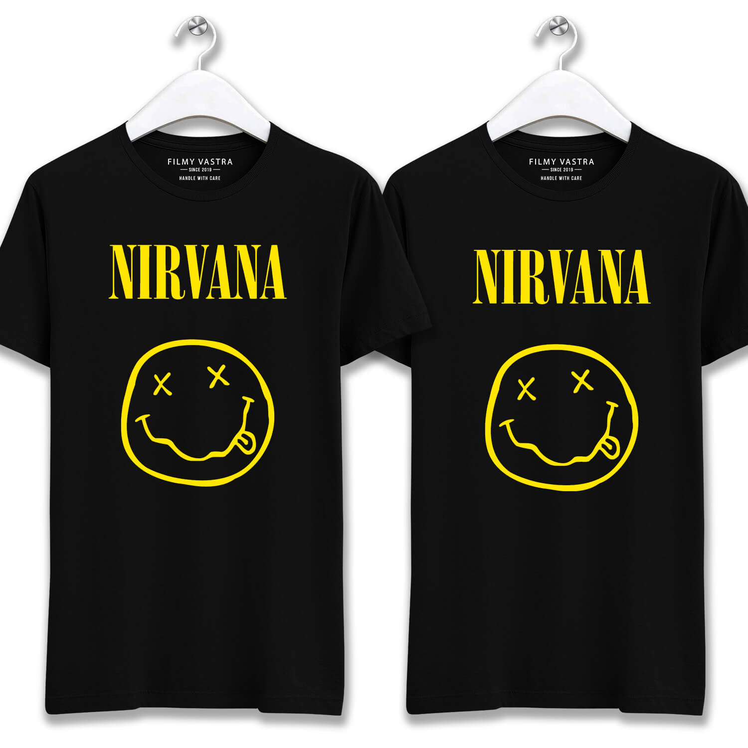 Nirvana Black Couple T-Shirt